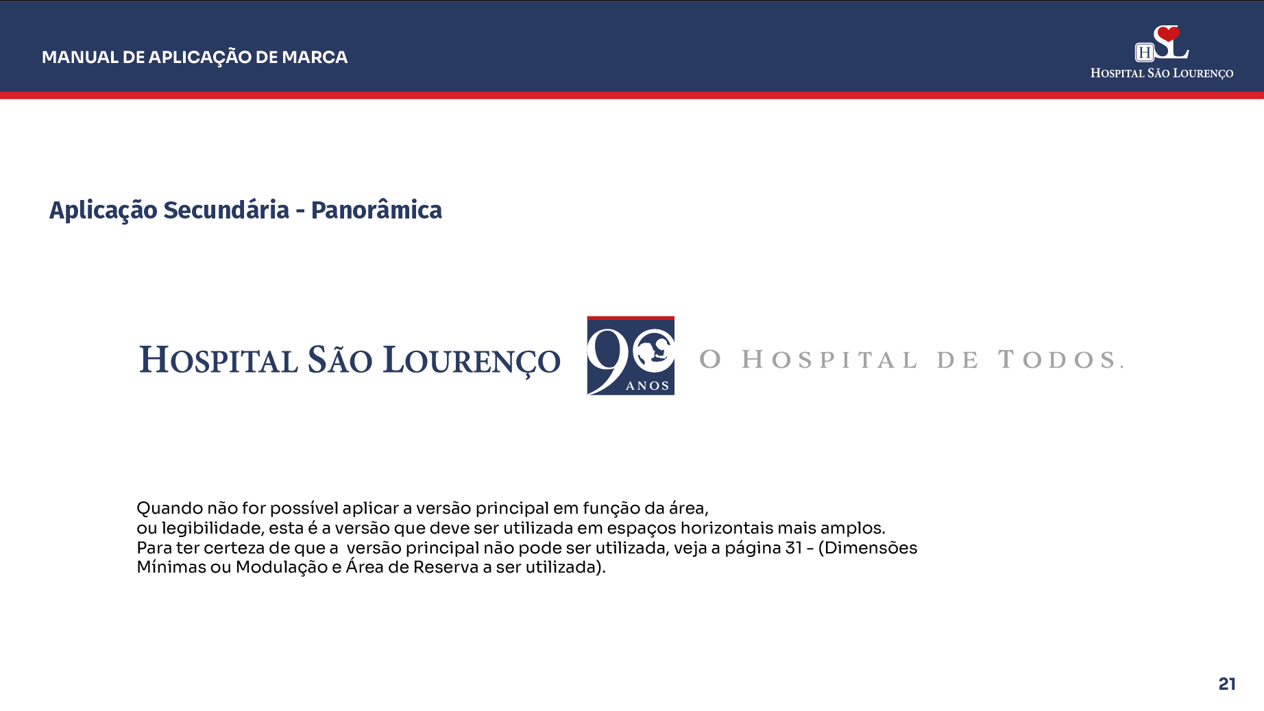 Manual Identidade Visual 90 Anos Hospital São Lourenço — imagem 21