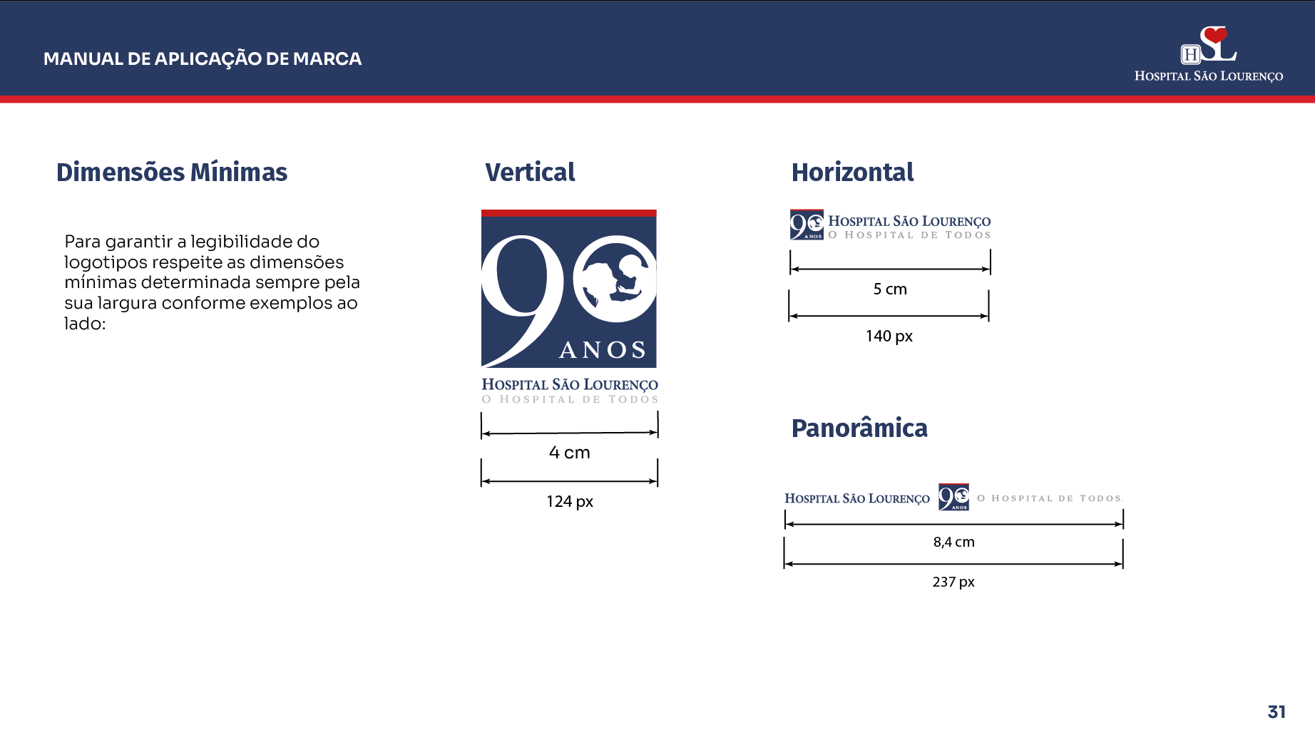 Manual Identidade Visual 90 Anos Hospital São Lourenço — imagem 31