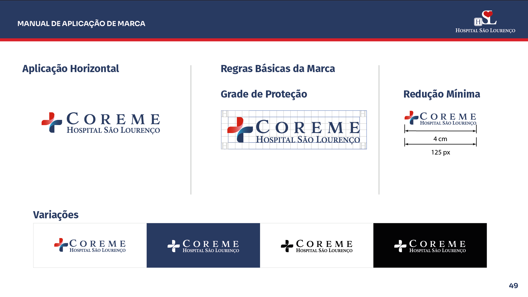 Manual Identidade Visual 90 Anos Hospital São Lourenço — imagem 49
