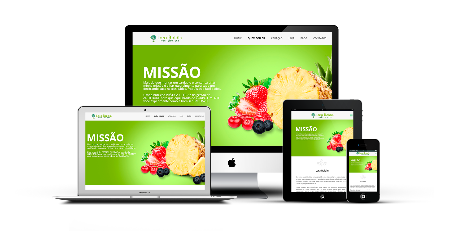 Site Lara Baldin Nutricionista