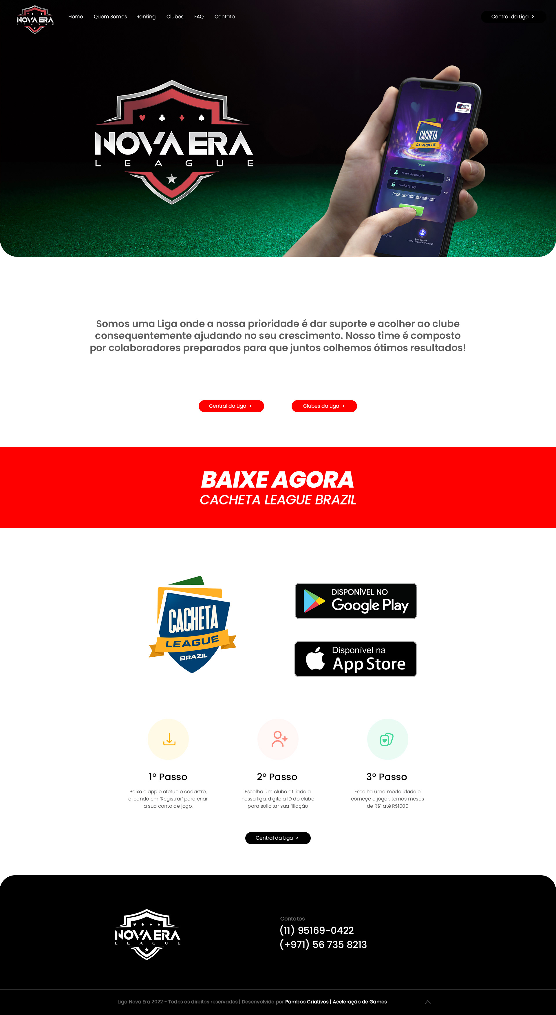 Site Liga Nova Era Cacheta — imagem 2