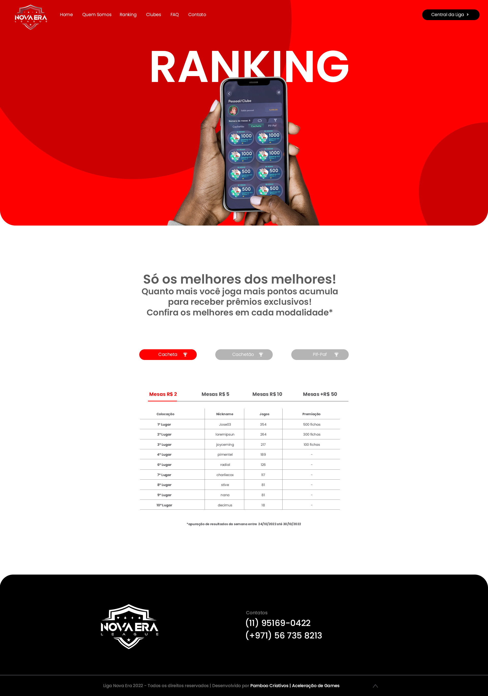 Site Liga Nova Era Cacheta — imagem 3