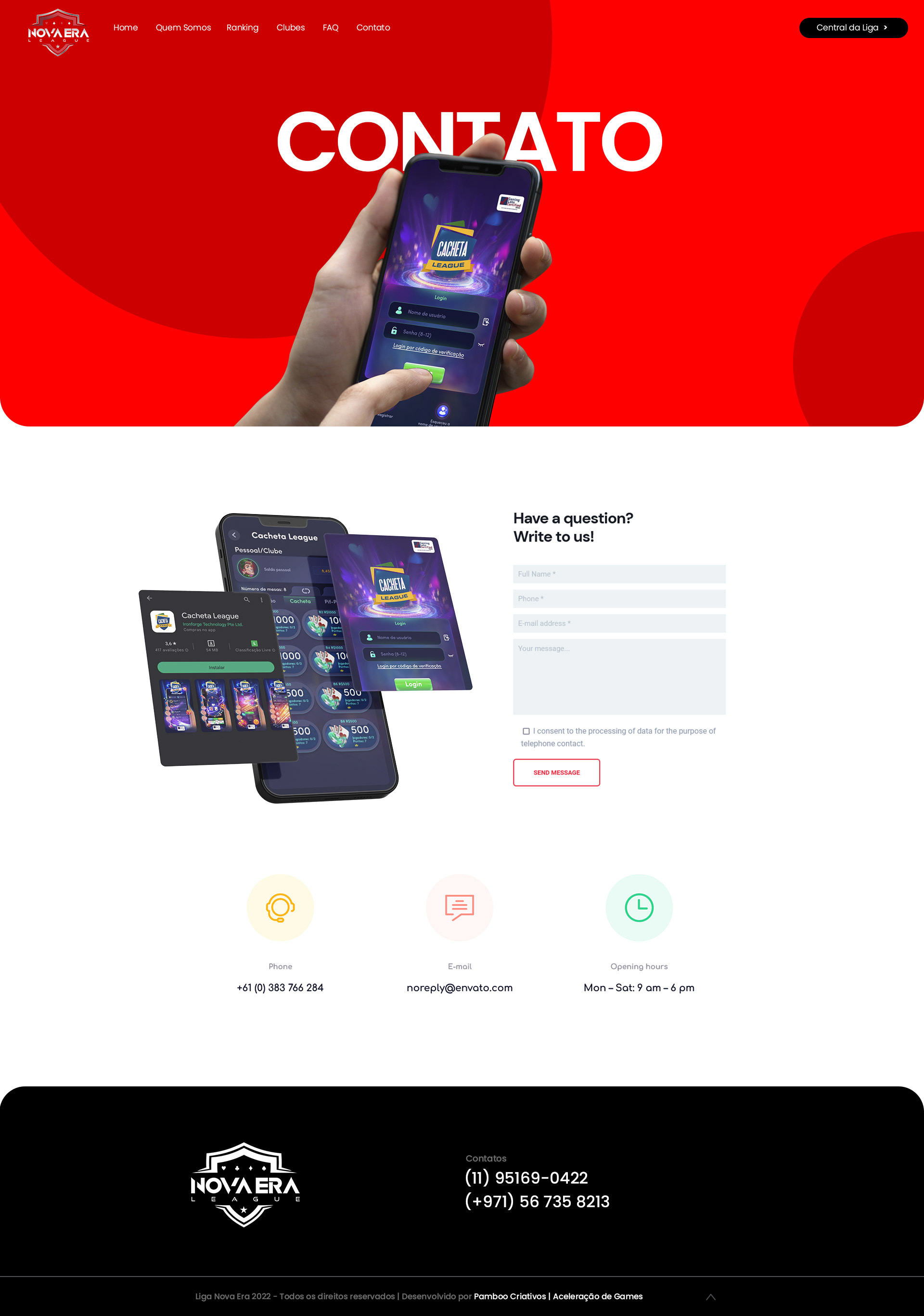 Site Liga Nova Era Cacheta — imagem 6